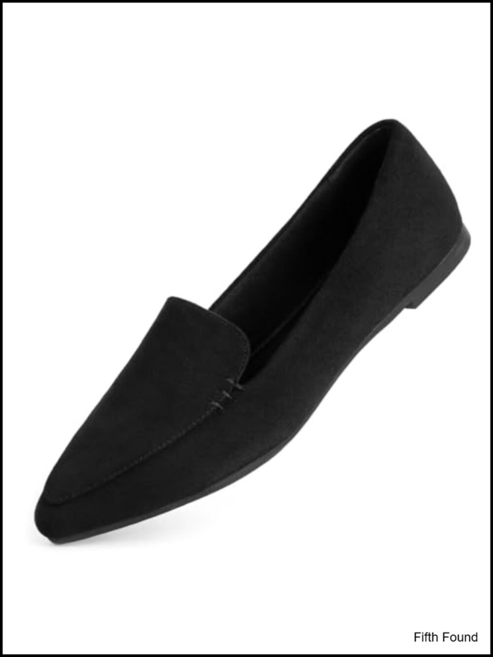 Pointed Toe Faux Suede Flats for Women Slip-On Loafers with Arch Support Office